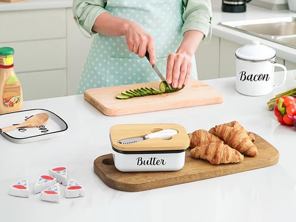 LANDNEOO Butter Dish with Lid and Butter Curler Knife - Image 2