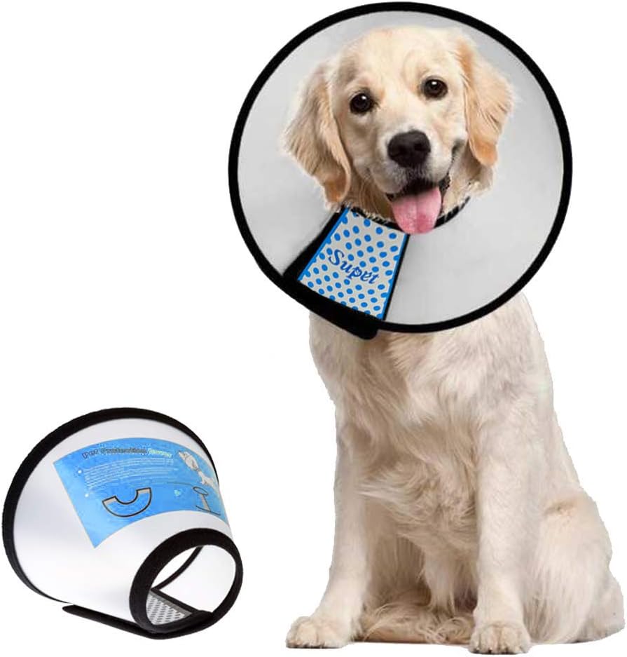 Supet Dog Cone Collar Adjustable After Surgery, Comfortable