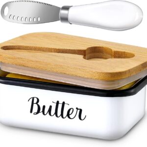 LANDNEOO Butter Dish with Lid and Butter Curler Knife