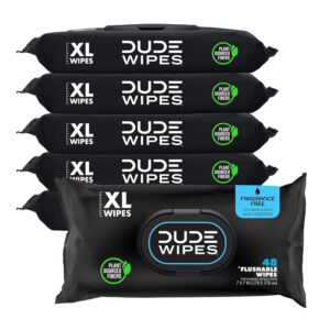 DUDE Wipes - Flushable Wipes - 6 Pack