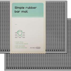 ZJWZLG Bar Mat - 18"X12"(2 Pcs) Rubber Bar