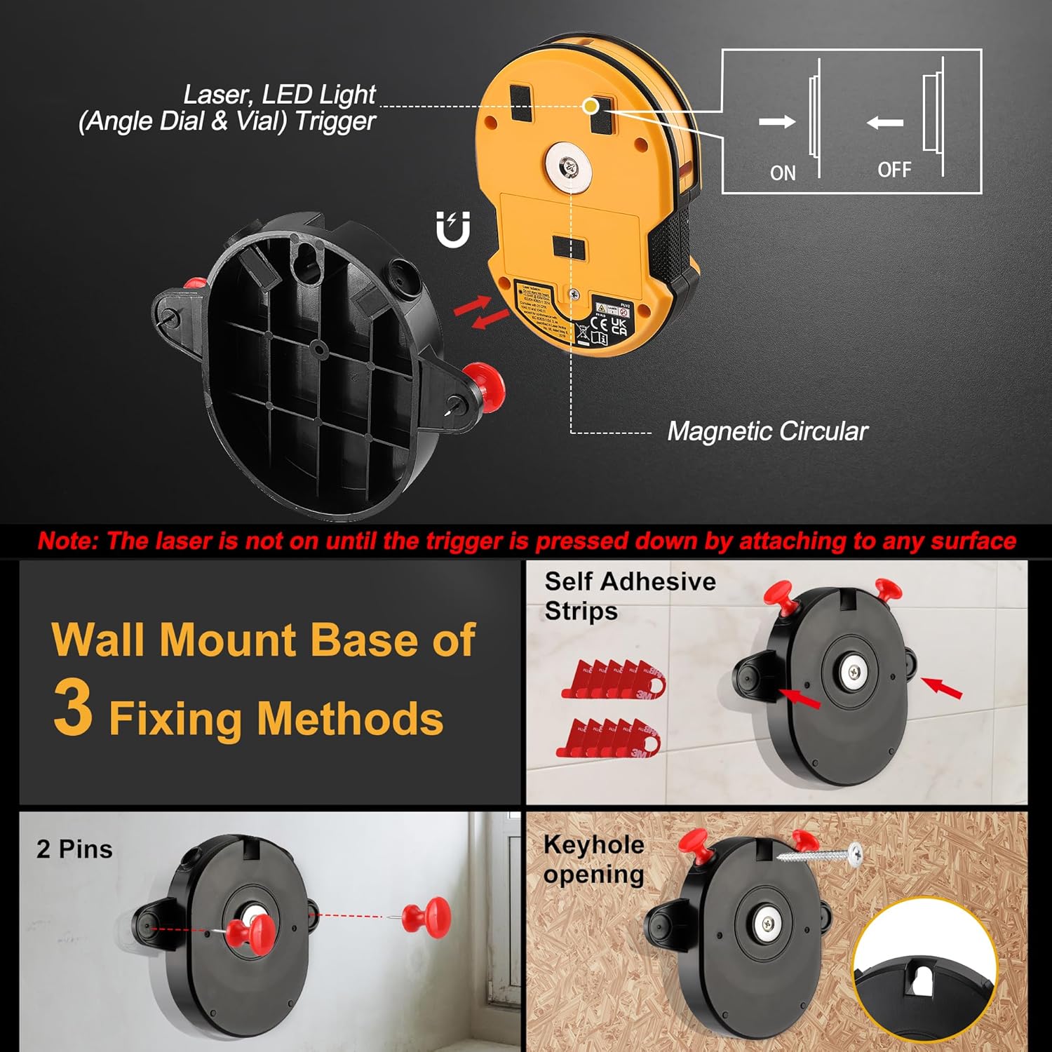 PREXISO Multi Surface Laser Level LED Light Vial - Image 3