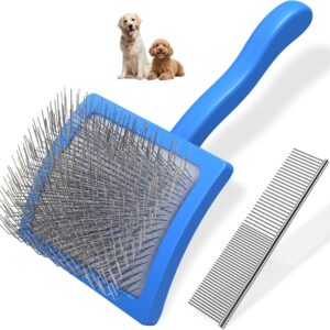 Saccison 2PCS Slicker Brush for Dogs & Pet Comb